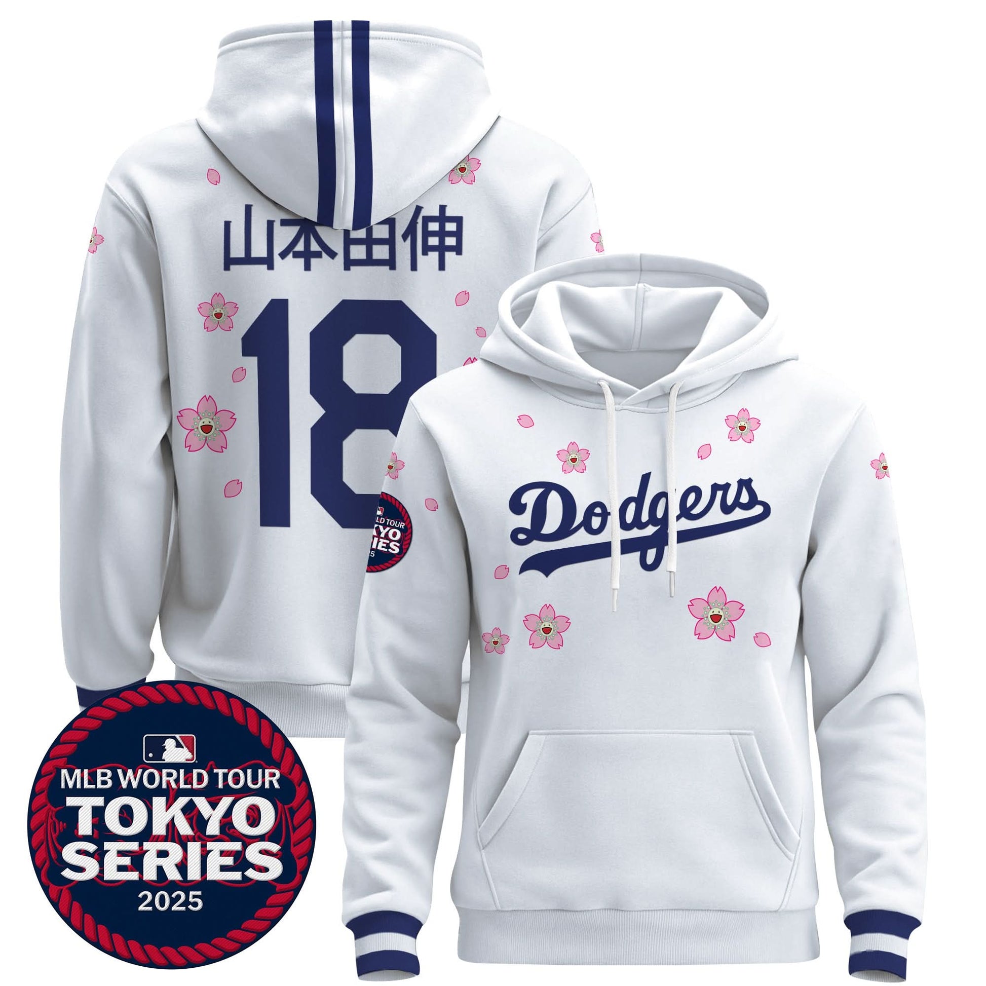 Dodgers Tokyo Series 2025 Pullover Hoodie V2 - Stitched