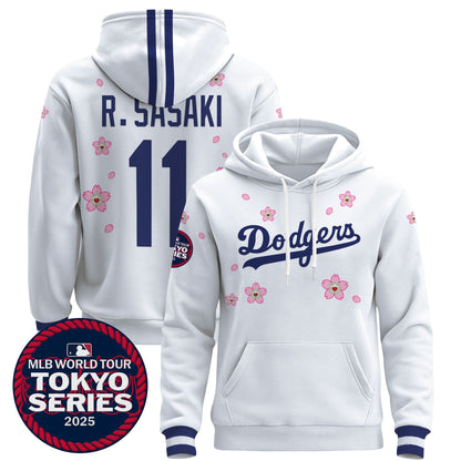 Dodgers Tokyo Series 2025 Pullover Hoodie V2 - Stitched