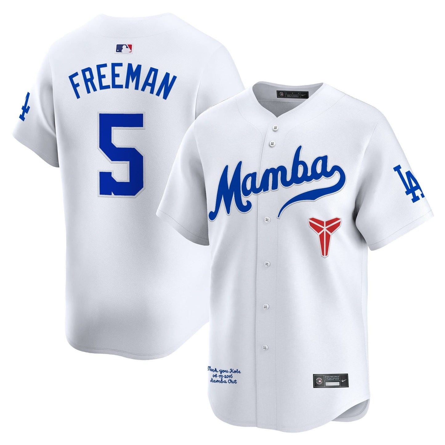 Dodgers Kobe Bryant Mamba Vapor Premier Limited Jersey - All Stitched