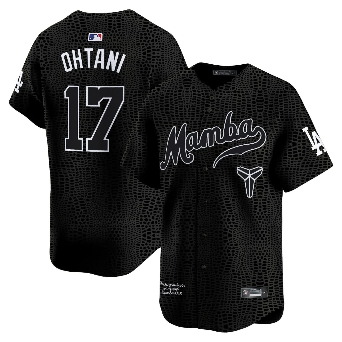 Dodgers Kobe Bryant Mamba Vapor Premier Limited Jersey - All Stitched