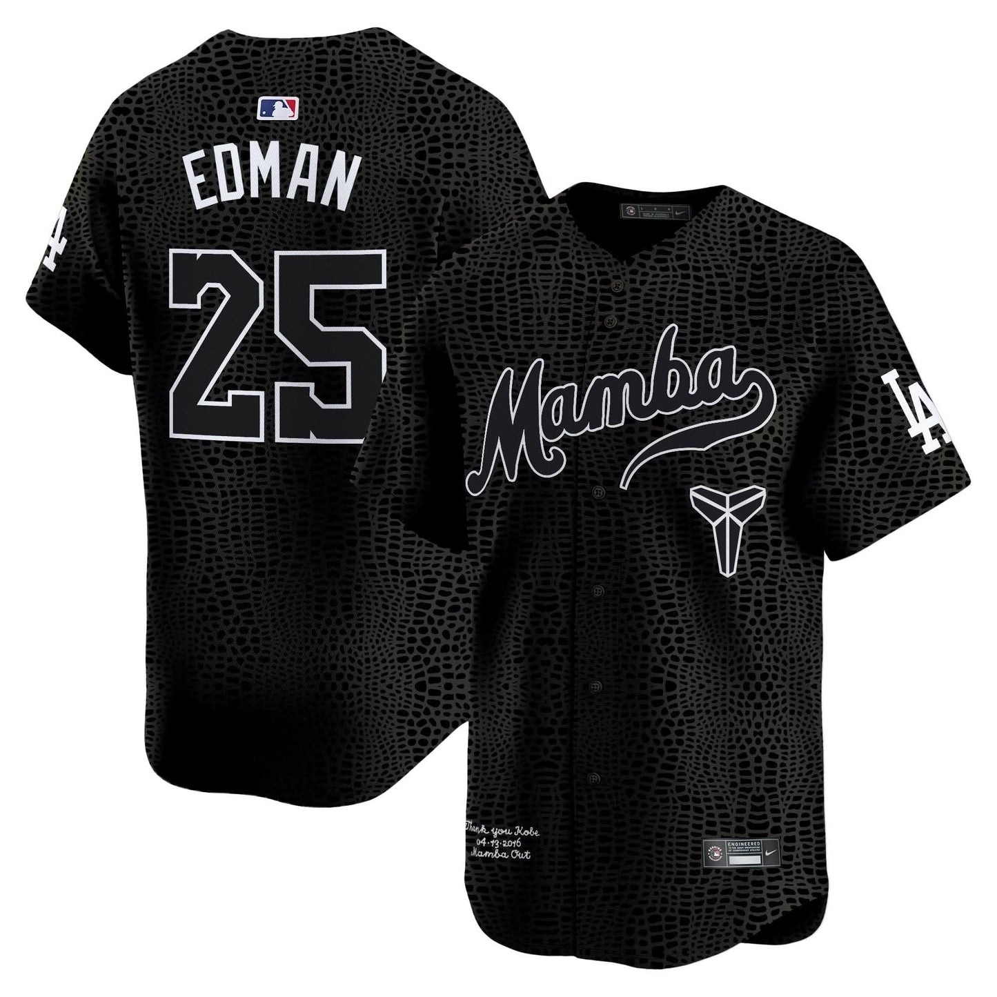Dodgers Kobe Bryant Mamba Vapor Premier Limited Jersey - All Stitched