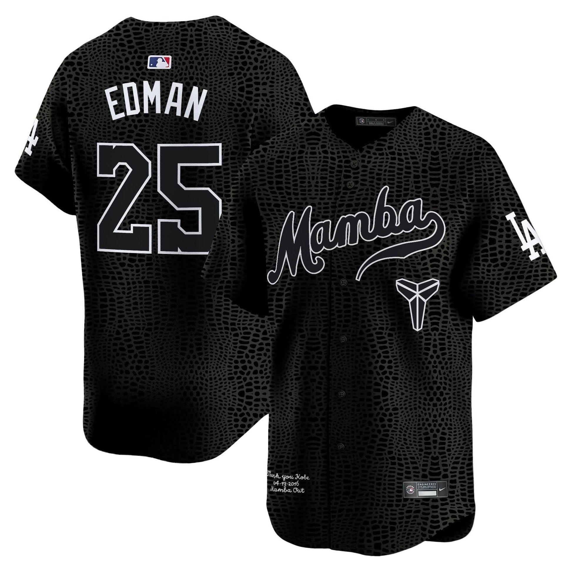 Dodgers Kobe Bryant Mamba Vapor Premier Limited Jersey - All Stitched