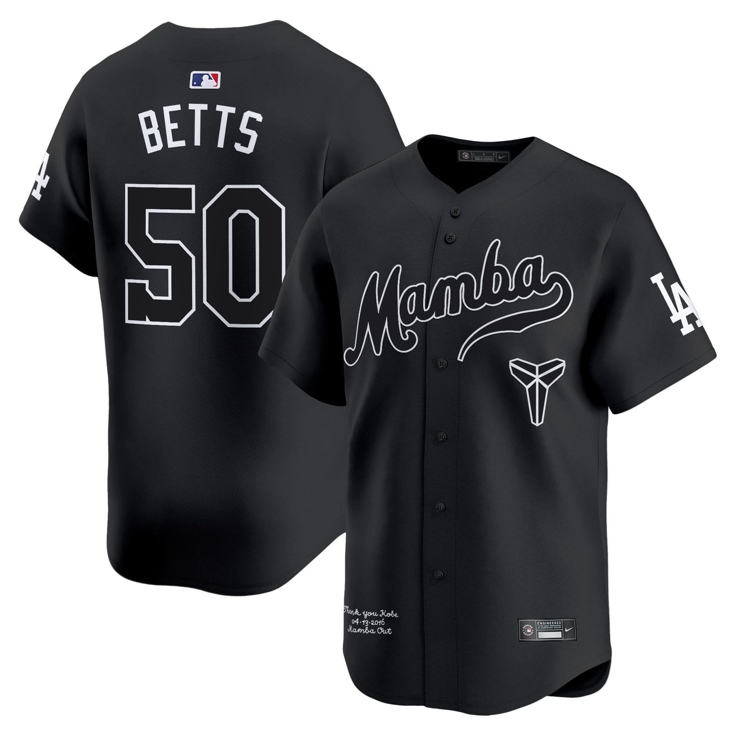 Dodgers Kobe Bryant Mamba Vapor Premier Limited Jersey - All Stitched