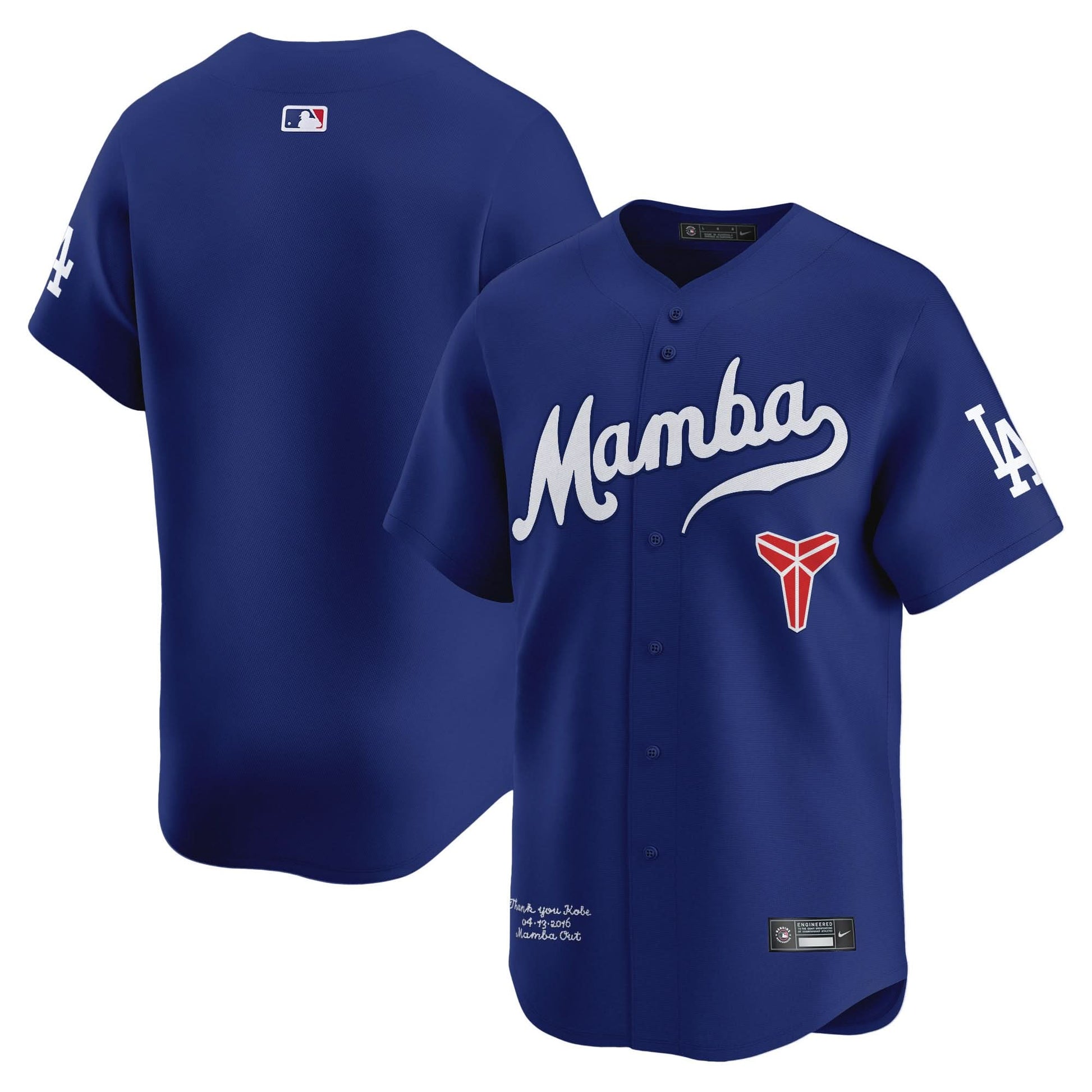Dodgers Kobe Bryant Mamba Vapor Premier Limited Jersey - All Stitched