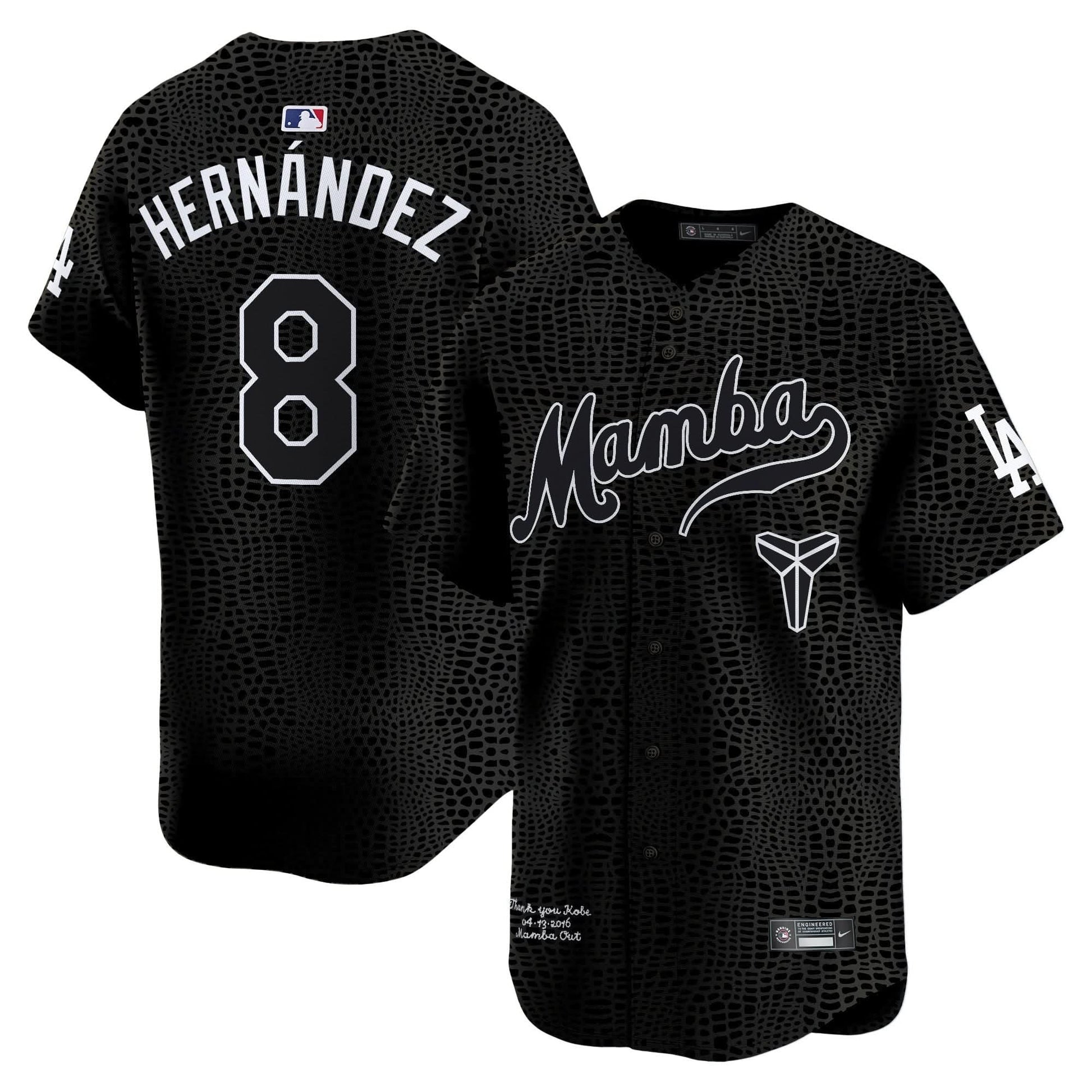 Dodgers Kobe Bryant Mamba Vapor Premier Limited Jersey - All Stitched
