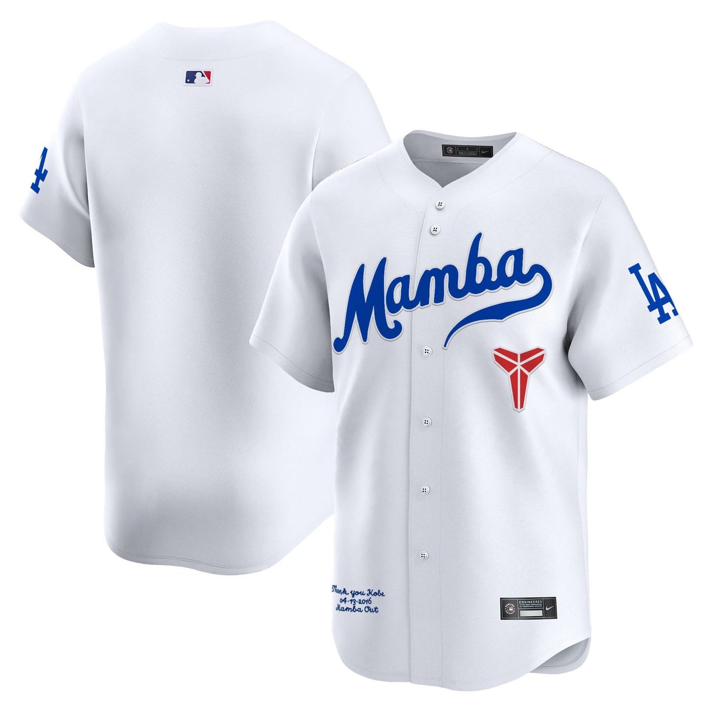 Dodgers Kobe Bryant Mamba Vapor Premier Limited Jersey - All Stitched