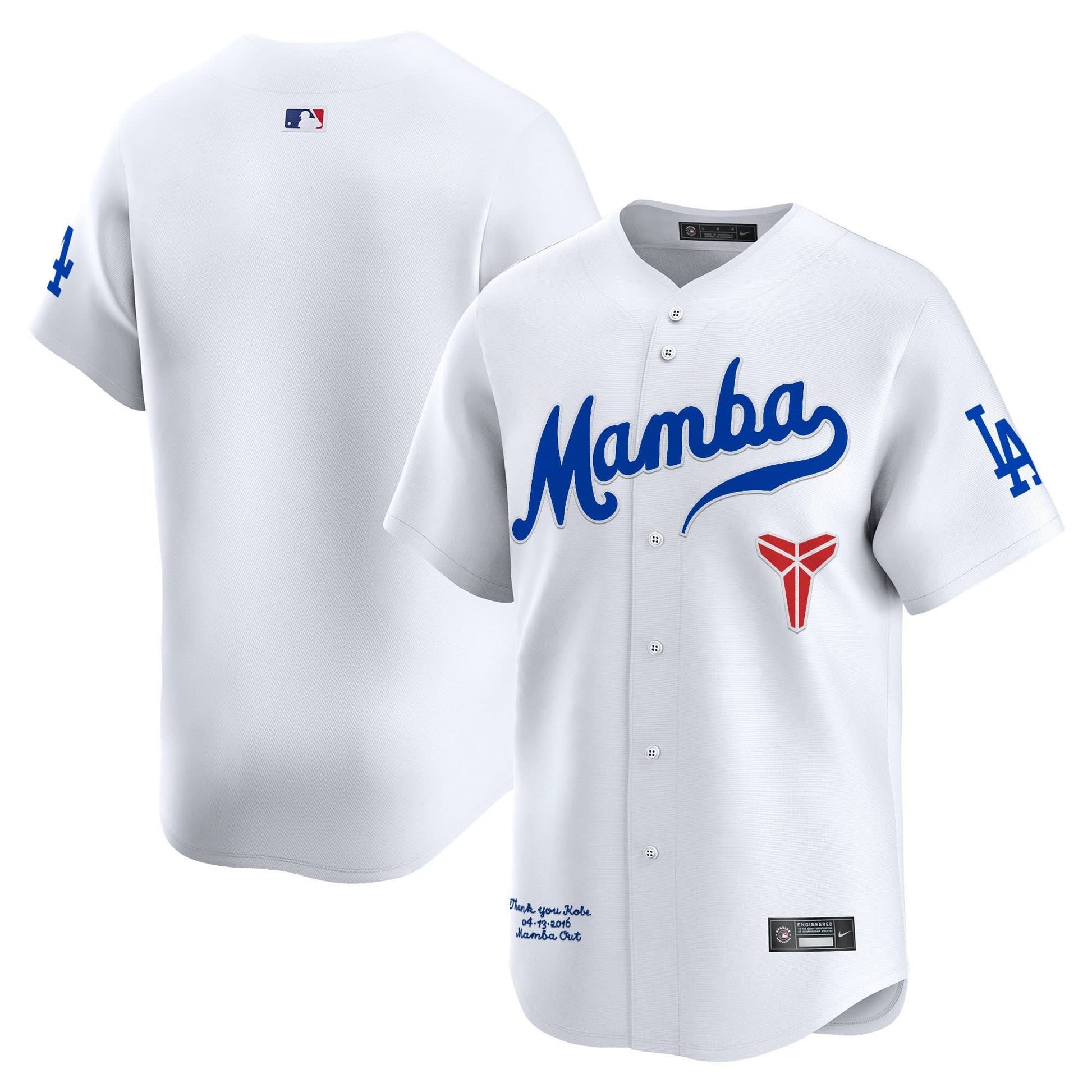 Dodgers Kobe Bryant Mamba Vapor Premier Limited Jersey - All Stitched