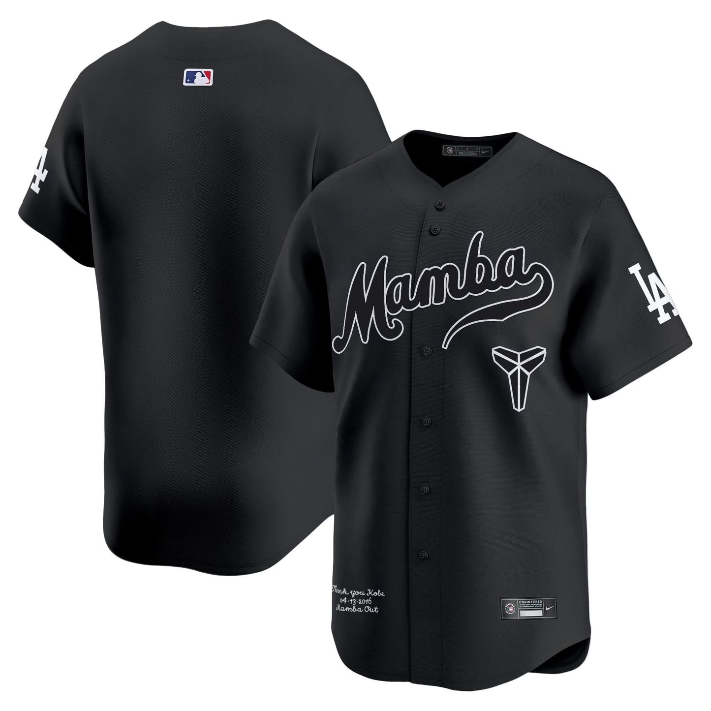 Dodgers Kobe Bryant Mamba Vapor Premier Limited Jersey - All Stitched