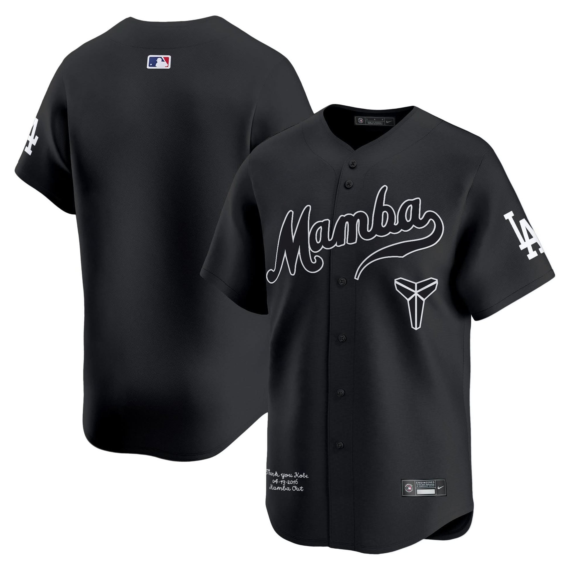 Dodgers Kobe Bryant Mamba Vapor Premier Limited Jersey - All Stitched