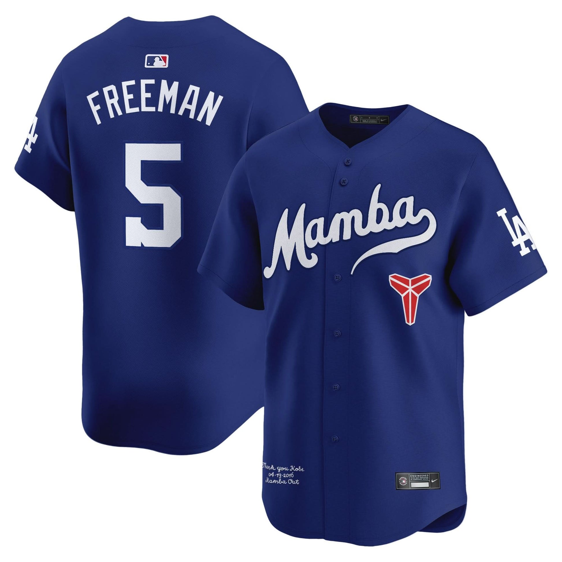 Dodgers Kobe Bryant Mamba Vapor Premier Limited Jersey - All Stitched