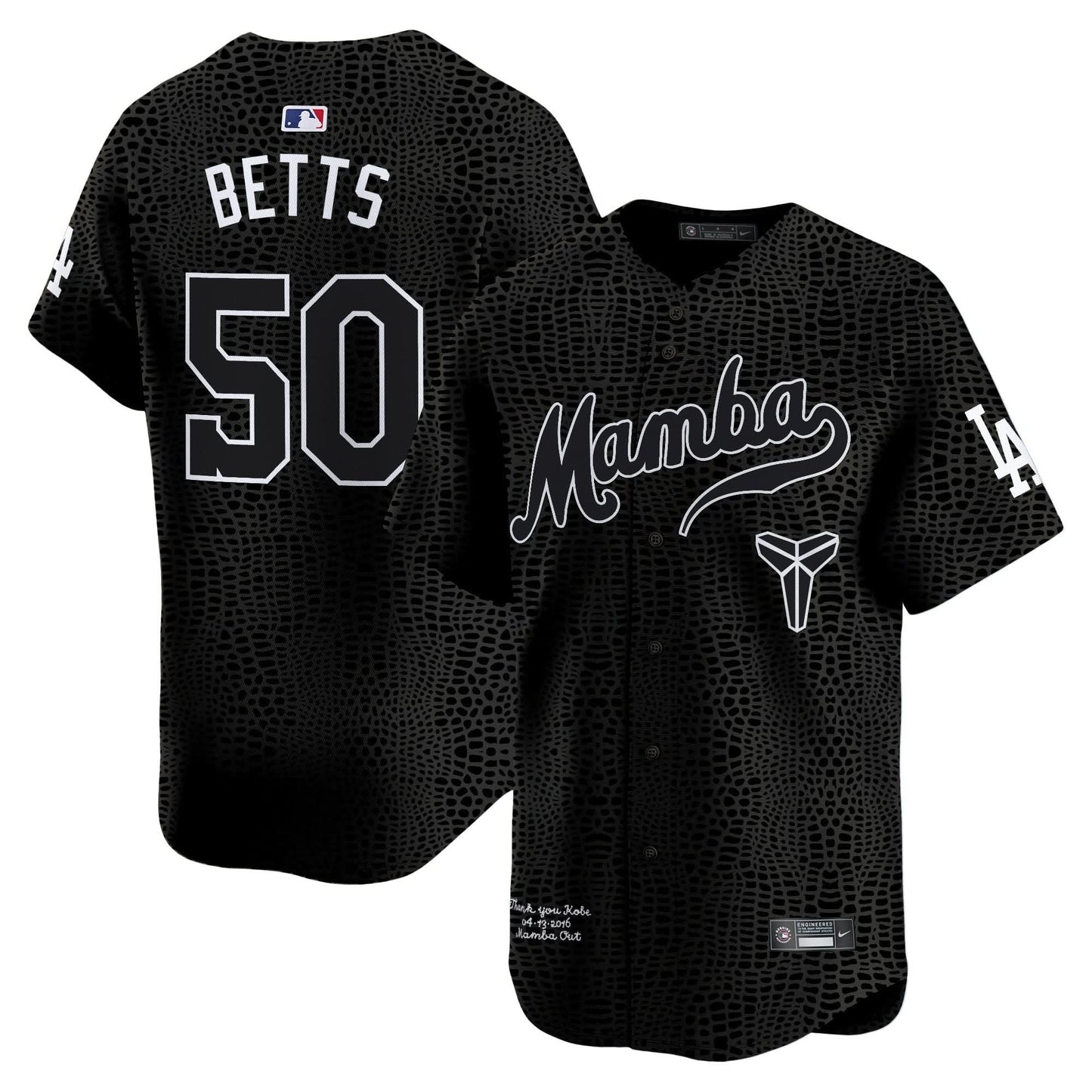 Dodgers Kobe Bryant Mamba Vapor Premier Limited Jersey - All Stitched