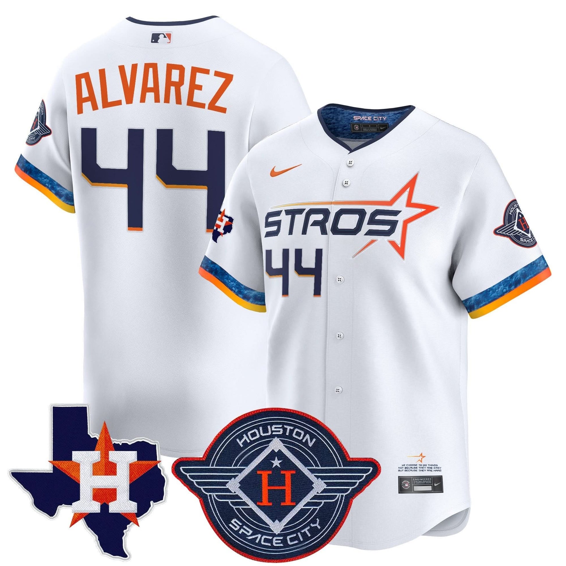 Houston Astros 2025 City Connect Texas Patch Vapor Premier Limited Jersey - All Stitched
