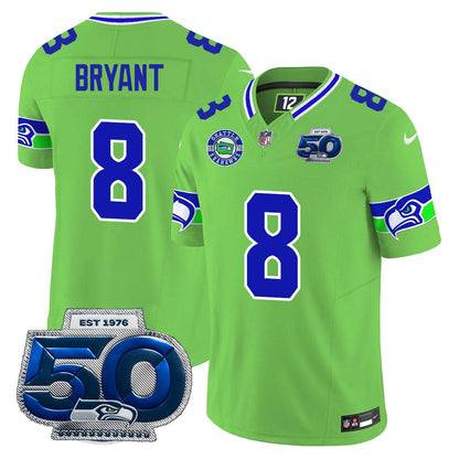 Seattle Seahawks 50th Season Vapor Limited Jersey - All Stitcheds