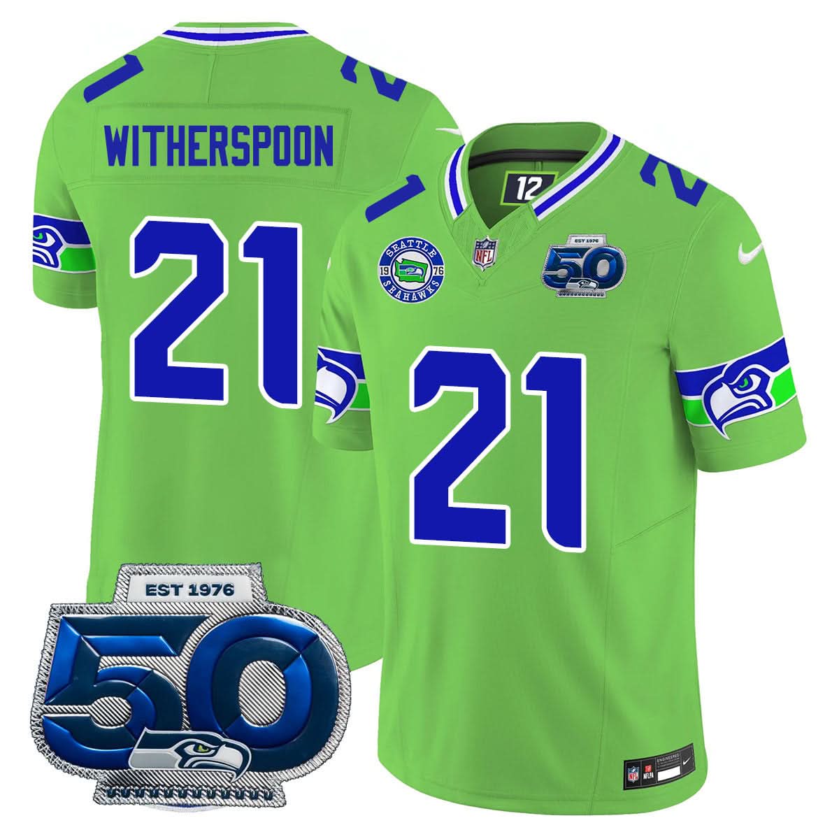 Seattle Seahawks 50th Season Vapor Limited Jersey - All Stitcheds