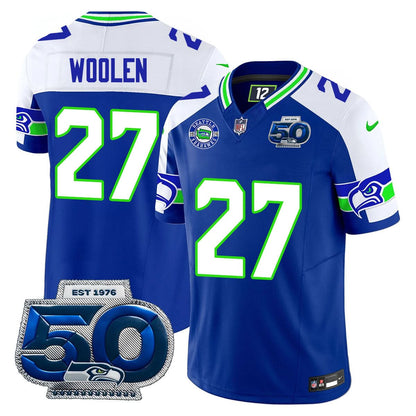 Seattle Seahawks 50th Season Vapor Limited Jersey - All Stitcheds