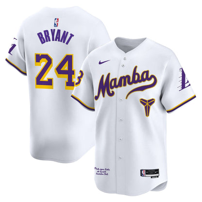 Los Angeles Lakers Kobe Bryant Mamba Vapor Baseball Jersey - All Stitched