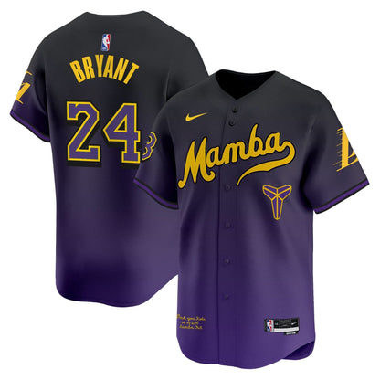 Los Angeles Lakers Kobe Bryant Mamba Vapor Baseball Jersey - All Stitched