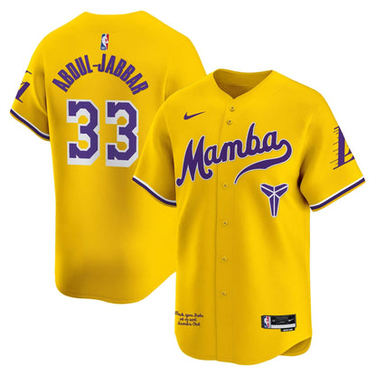 Los Angeles Lakers Kobe Bryant Mamba Vapor Baseball Jersey - All Stitched