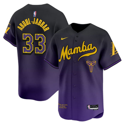 Los Angeles Lakers Kobe Bryant Mamba Vapor Baseball Jersey - All Stitched