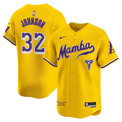 Los Angeles Lakers Kobe Bryant Mamba Vapor Baseball Jersey - All Stitched