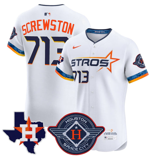 Houston Astros 2025 City Connect Texas Patch Vapor Premier Elite Jersey - All Stitched