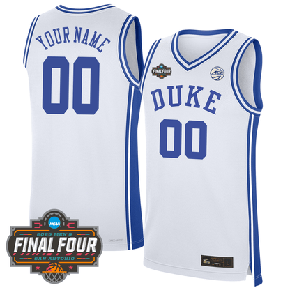 Custom Duke Blue Devils Men's Basketball 24/25 Jersey - Final Four Patch
