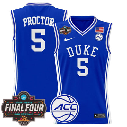 Duke Blue Devils 2025 Final Four Patch Basketball Jersey - All Stitched
