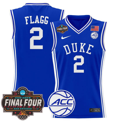 Duke Blue Devils 2025 Final Four Patch Basketball Jersey - All Stitched