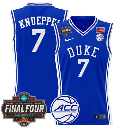 Duke Blue Devils 2025 Final Four Patch Basketball Jersey - All Stitched
