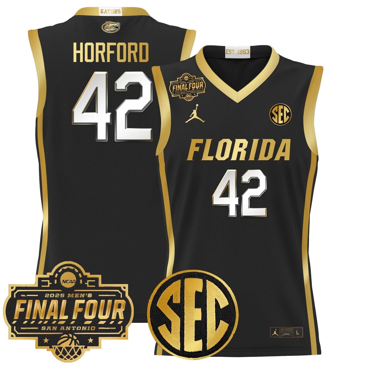 Florida Gators 2025 Final Four Patch Basketball Jersey - All Stitched