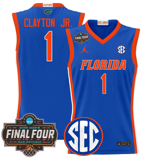 Florida Gators 2025 Final Four Patch Basketball Jersey - All Stitched