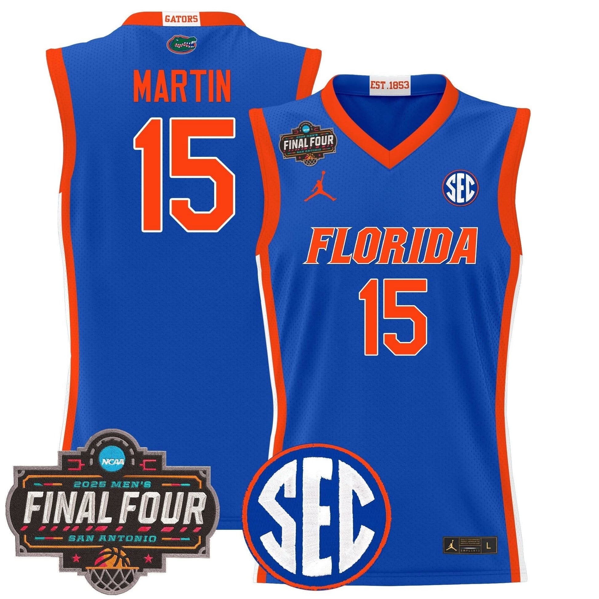 Florida Gators 2025 Final Four Patch Basketball Jersey - All Stitched