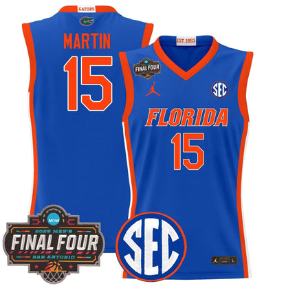 Florida Gators 2025 Final Four Patch Basketball Jersey - All Stitched