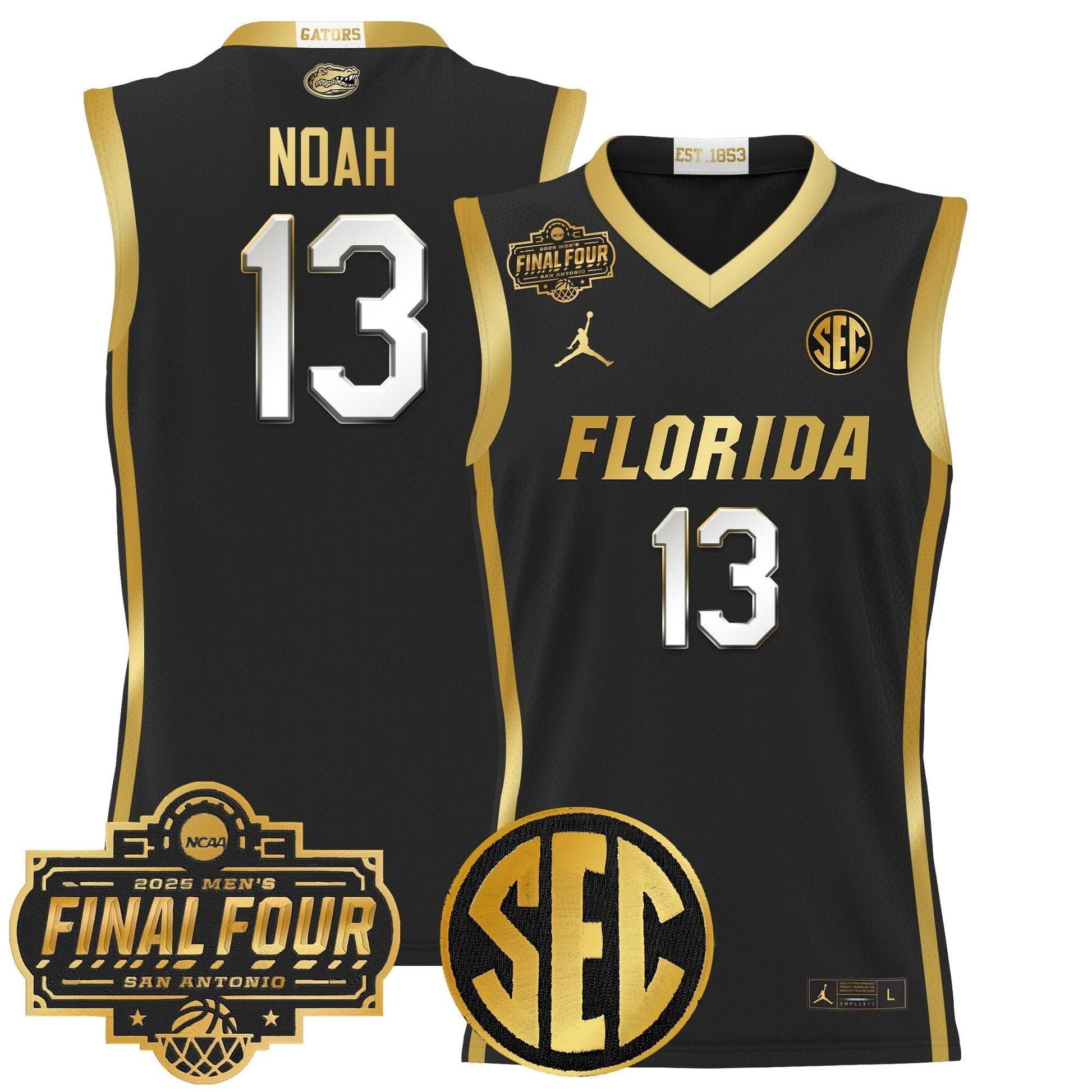 Florida Gators 2025 Final Four Patch Basketball Jersey - All Stitched