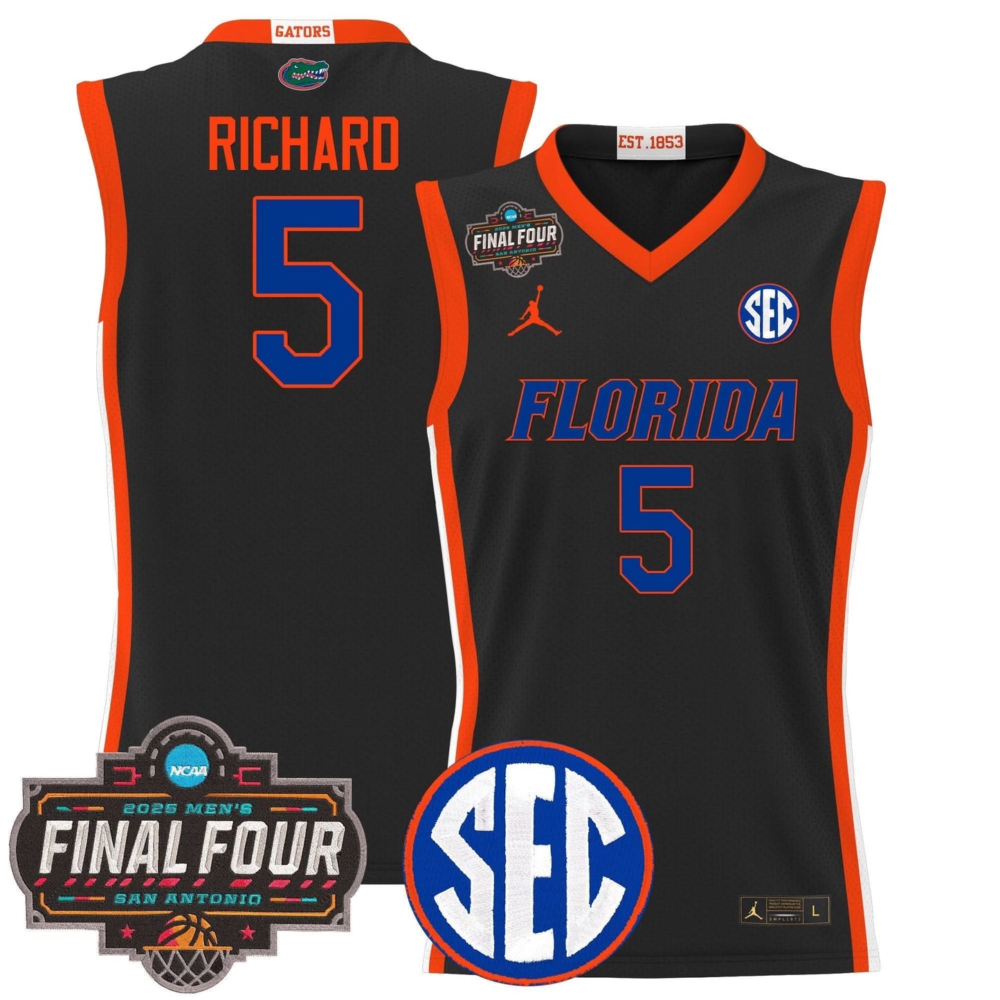 Florida Gators 2025 Final Four Patch Basketball Jersey - All Stitched