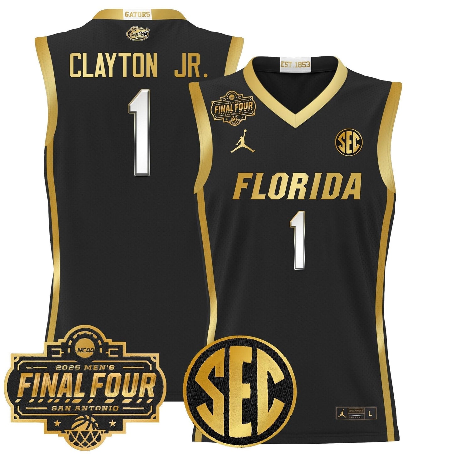 Florida Gators 2025 Final Four Patch Basketball Jersey - All Stitched