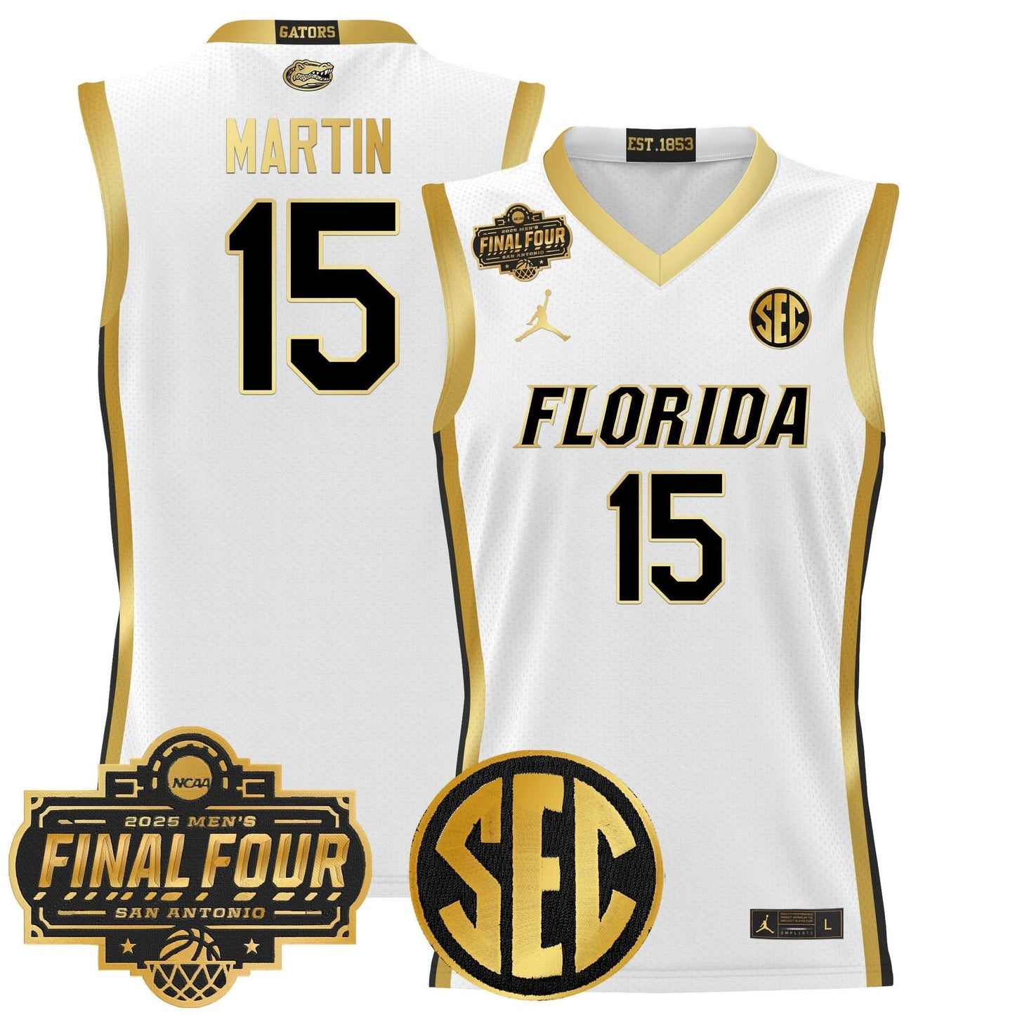 Florida Gators 2025 Final Four Patch Basketball Jersey - All Stitched