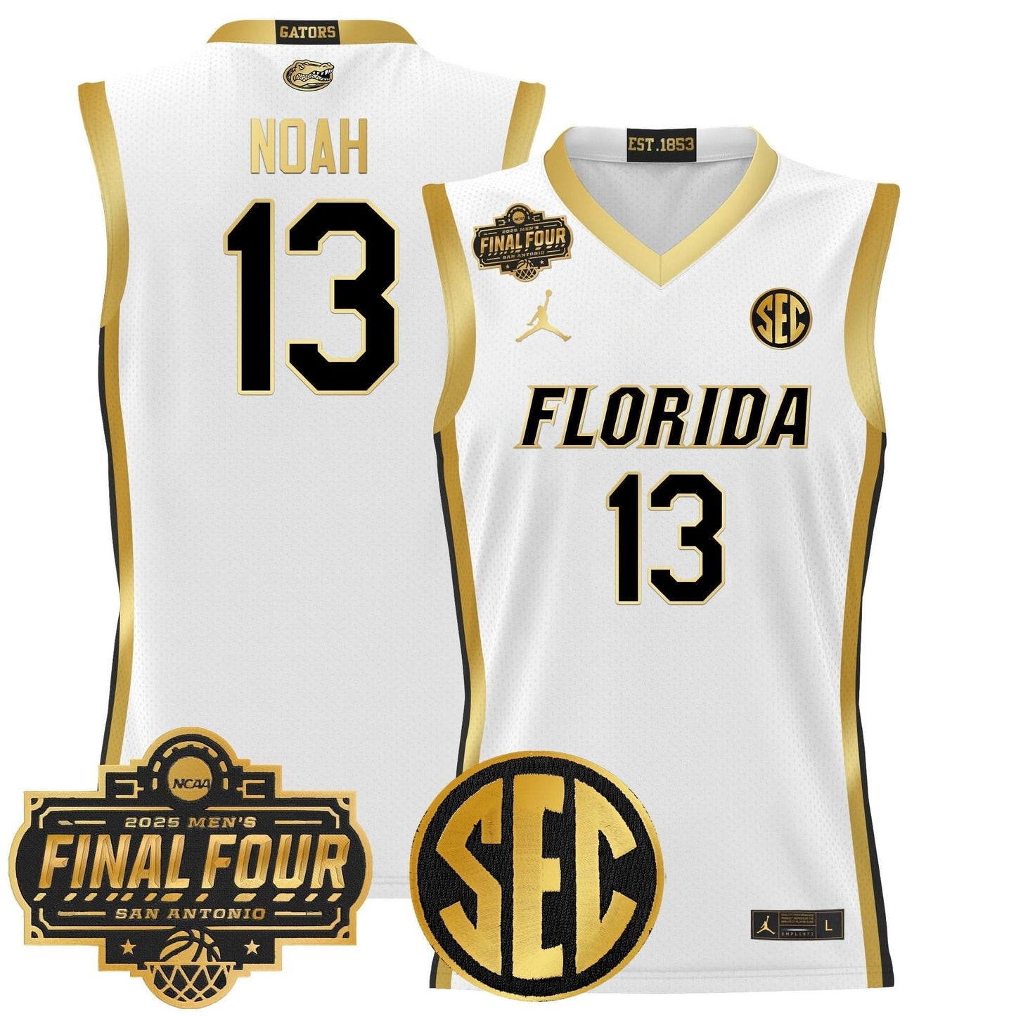 Florida Gators 2025 Final Four Patch Basketball Jersey - All Stitched