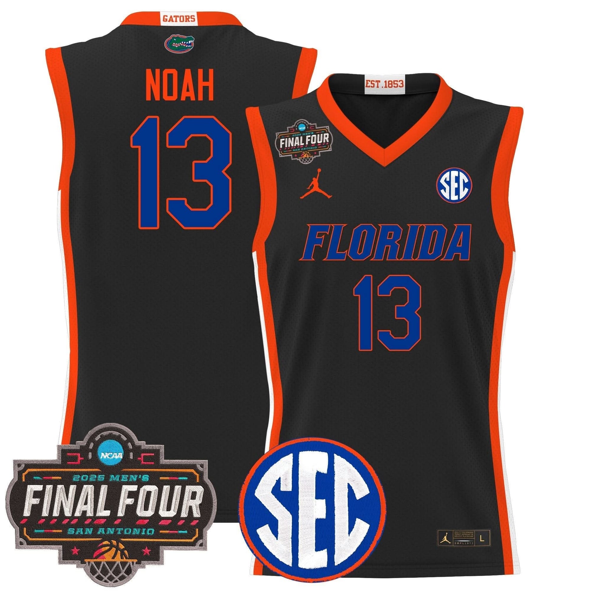 Florida Gators 2025 Final Four Patch Basketball Jersey - All Stitched
