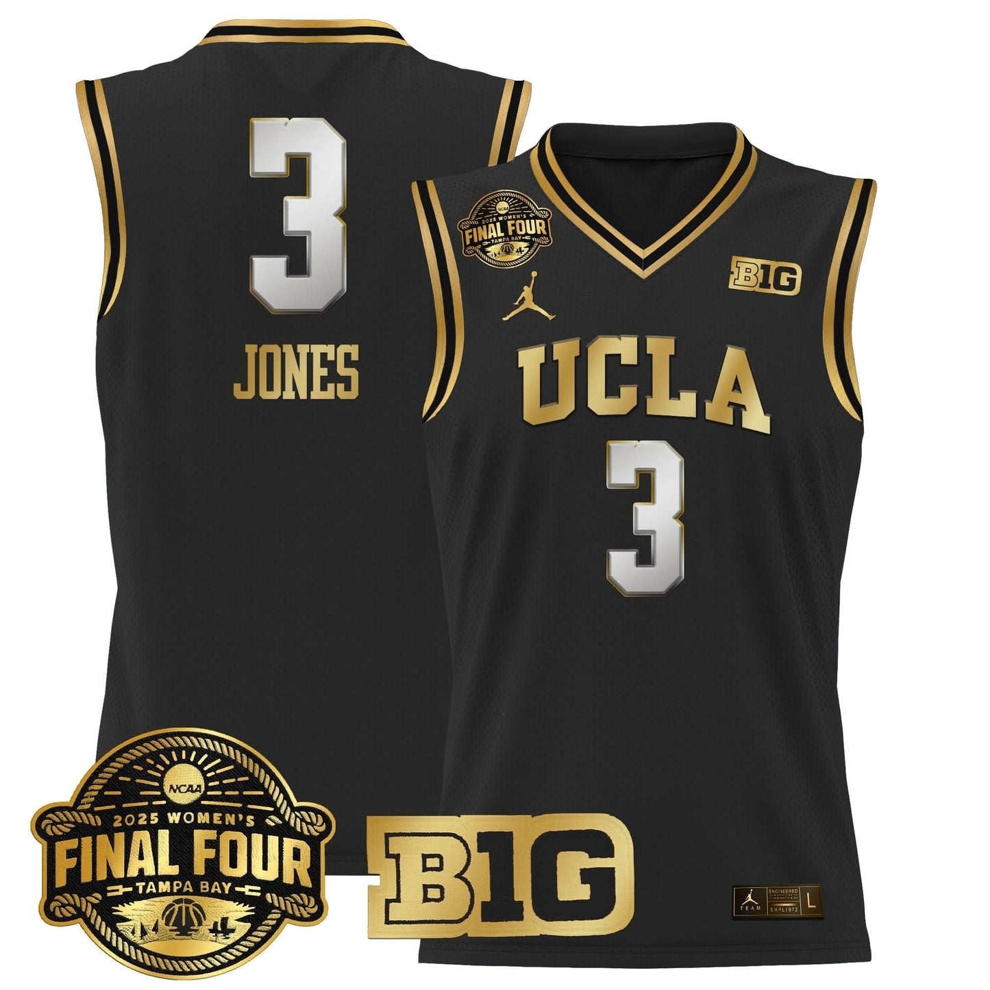 UCLA Bruins 2025 Big Ten Women's Final Four Patch Lightweight Basketball Jersey - All Stitched