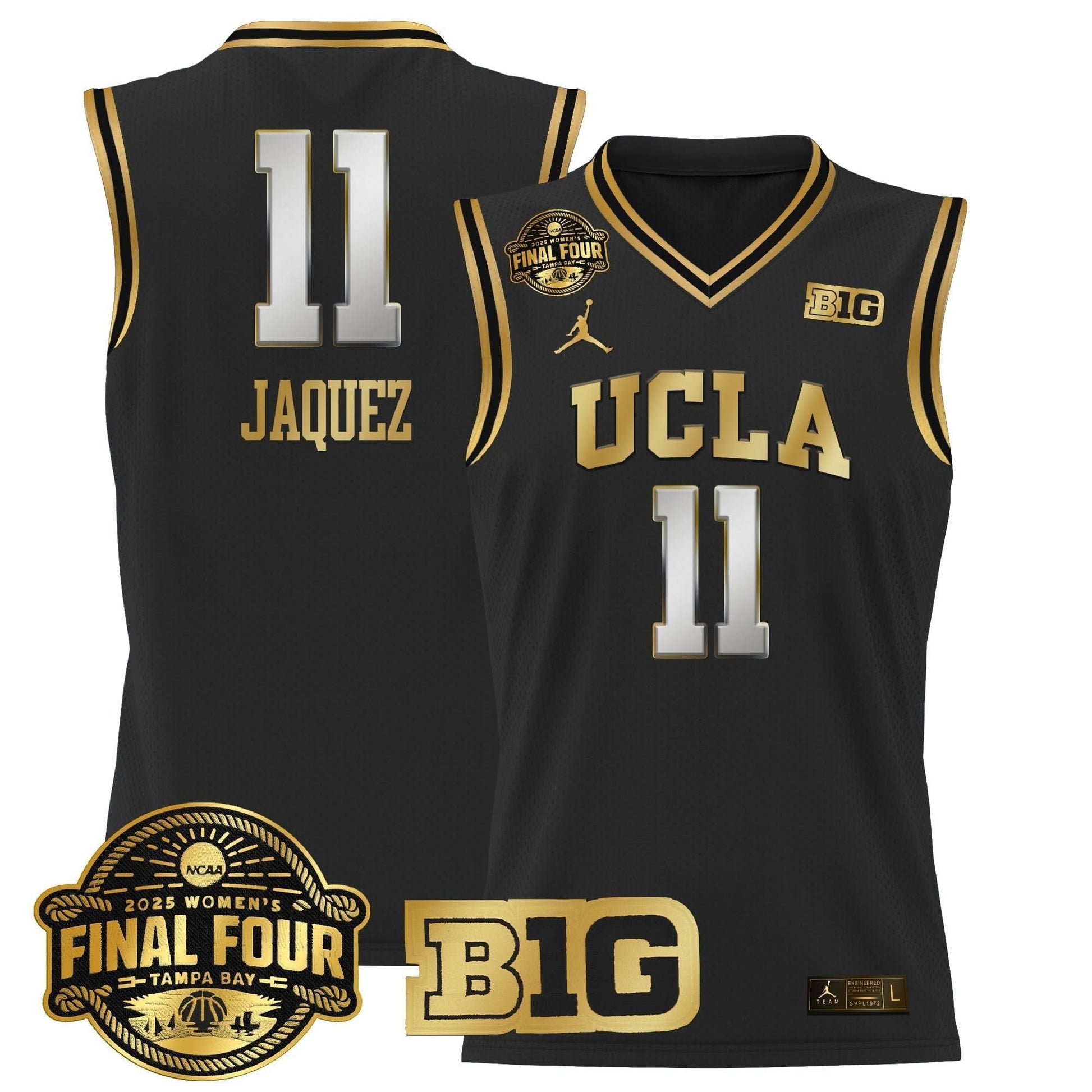 UCLA Bruins 2025 Big Ten Women's Final Four Patch Lightweight Basketball Jersey - All Stitched