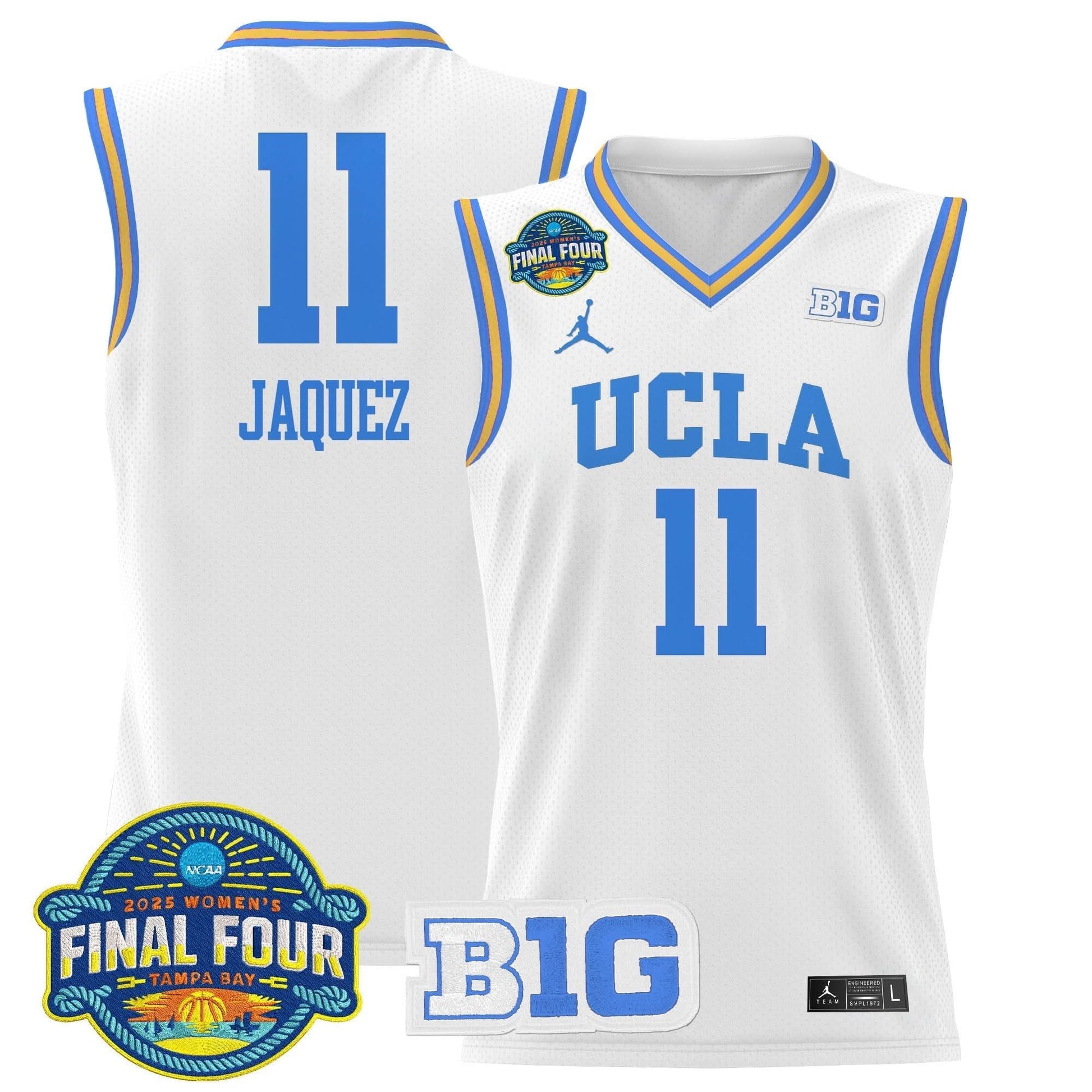 UCLA Bruins 2025 Big Ten Women's Final Four Patch Lightweight Basketball Jersey - All Stitched