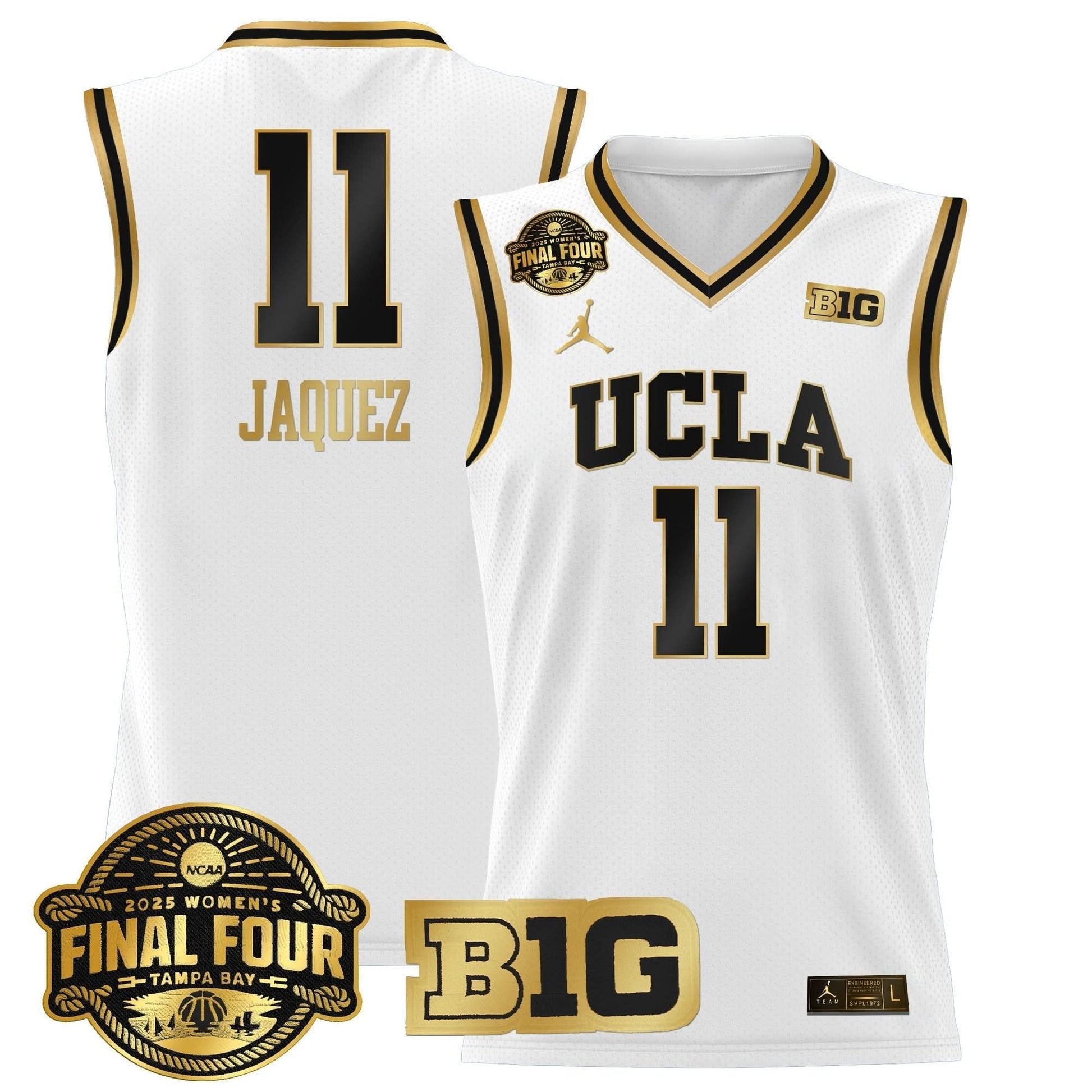 UCLA Bruins 2025 Big Ten Women's Final Four Patch Lightweight Basketball Jersey - All Stitched