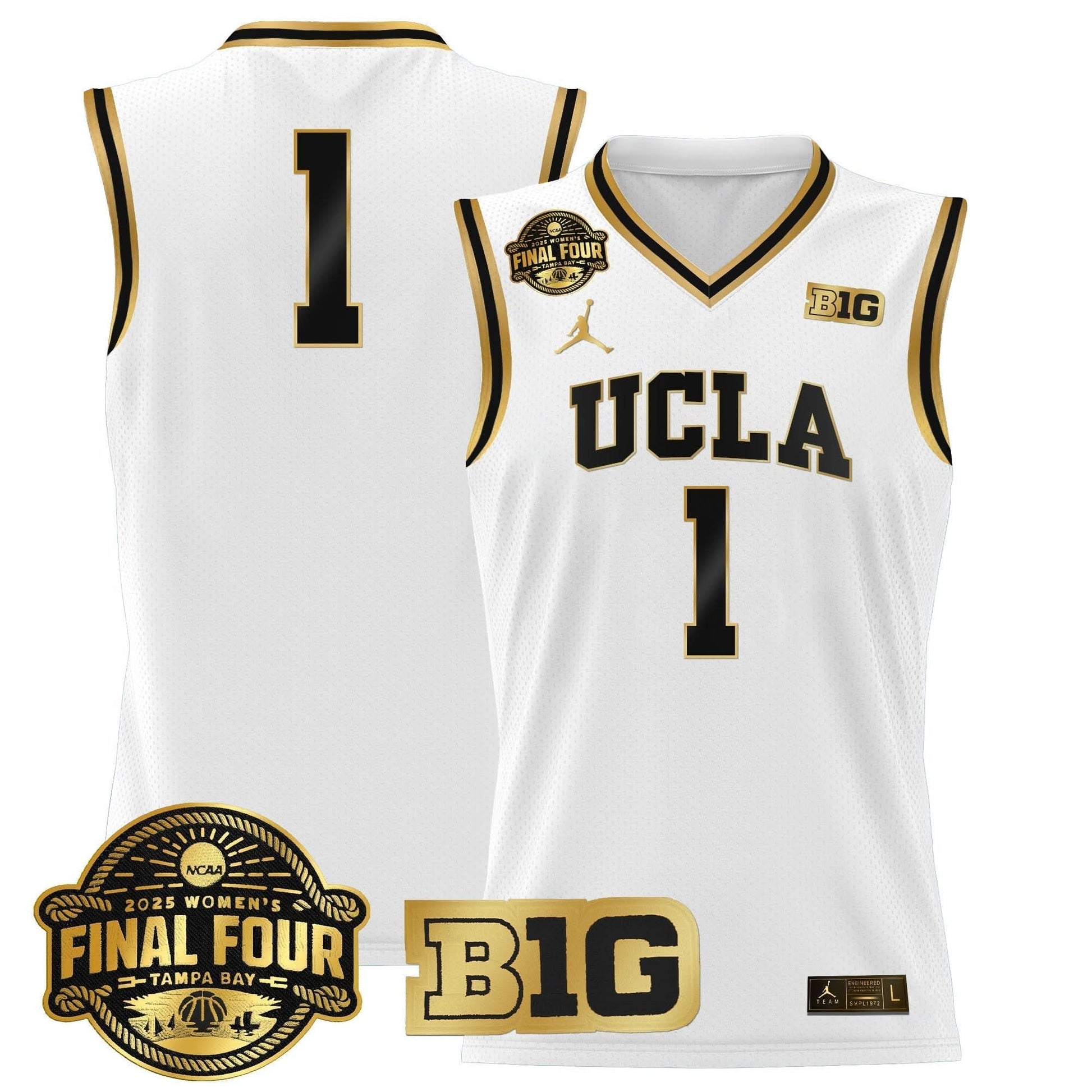 UCLA Bruins 2025 Big Ten Women's Final Four Patch Lightweight Basketball Jersey - All Stitched