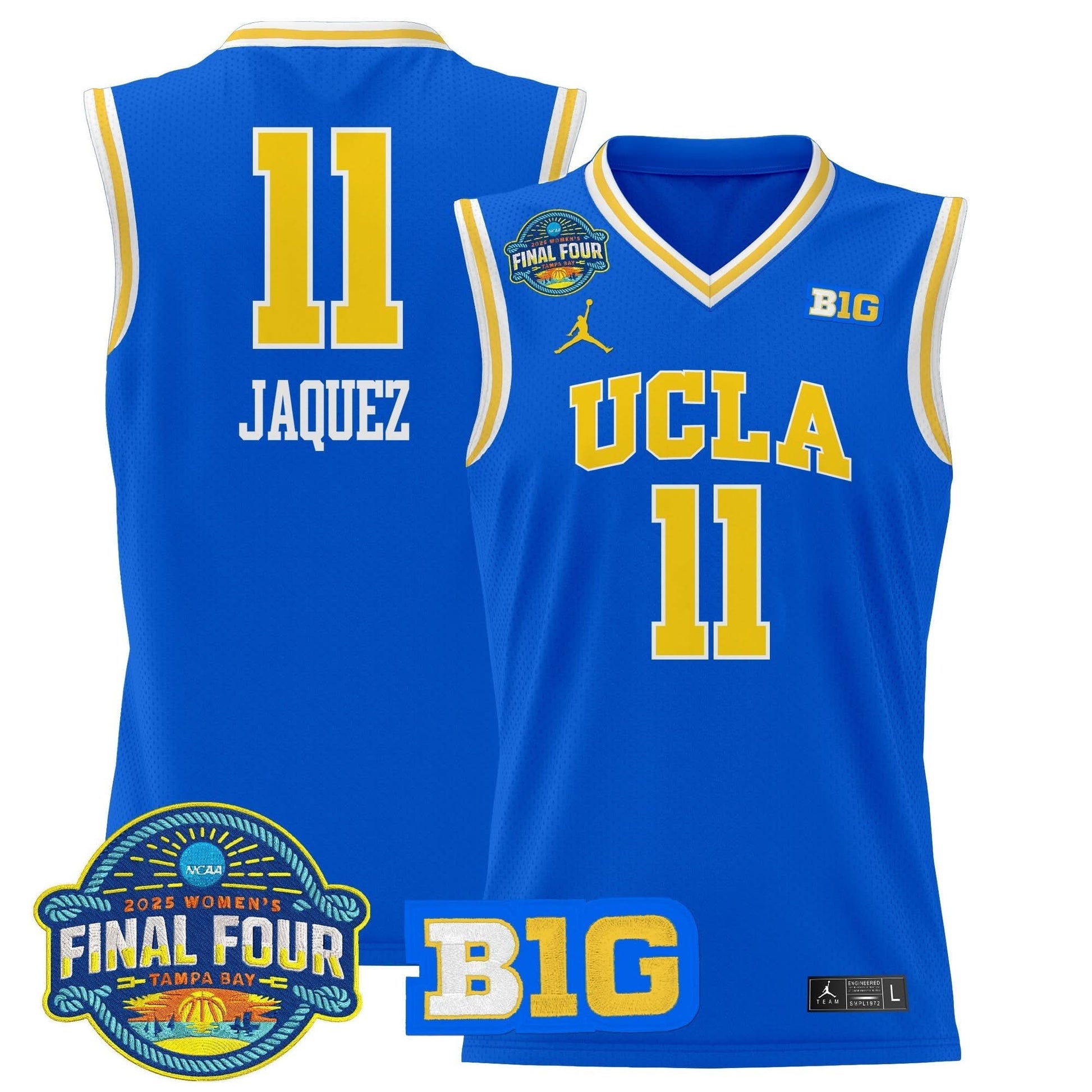 UCLA Bruins 2025 Big Ten Women's Final Four Patch Lightweight Basketball Jersey - All Stitched