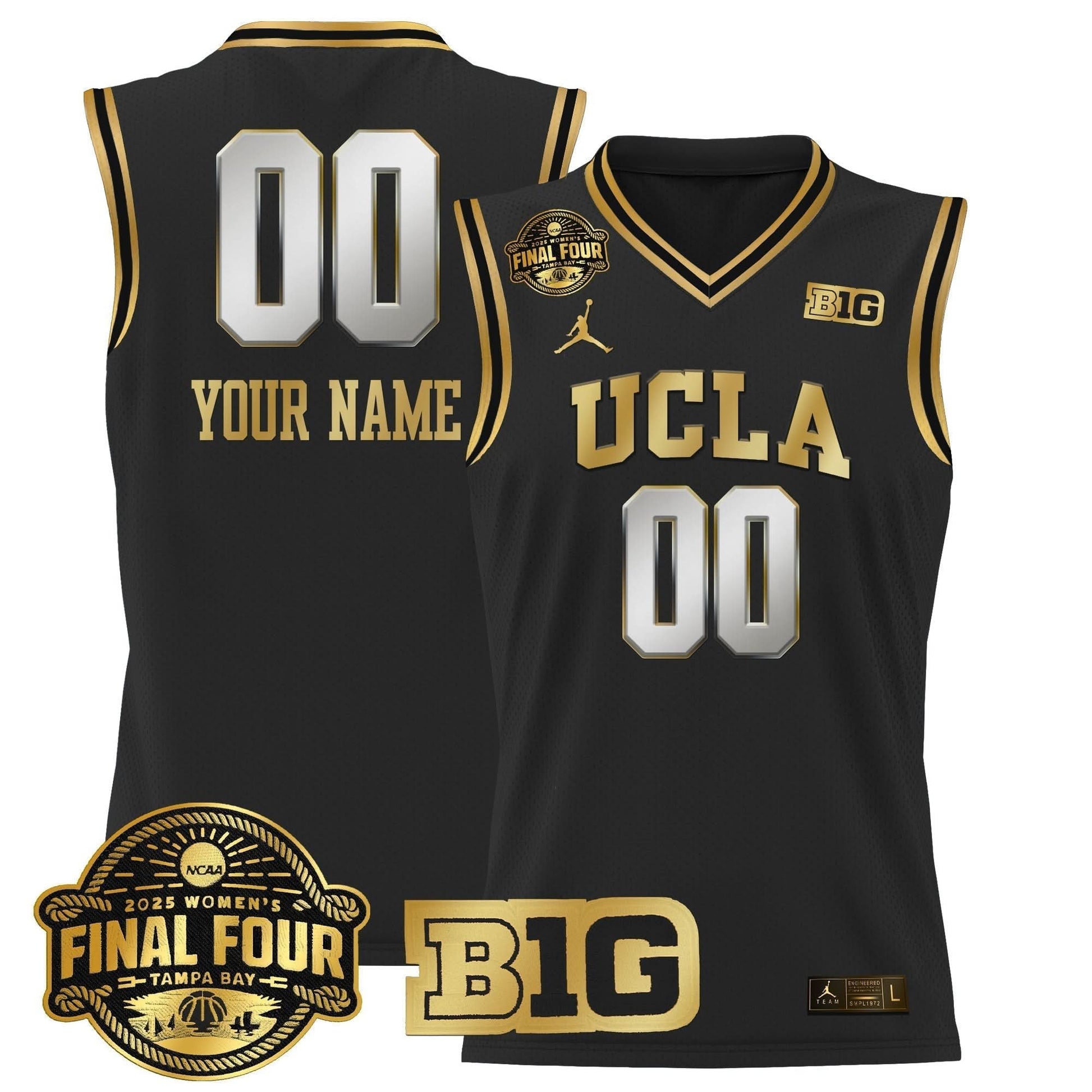 UCLA Bruins 2025 Big Ten  Women's Final Four Patch Lightweight Basketball Custom Jersey - All Stitched