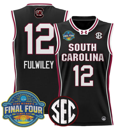 South Carolina Gamecocks 2025 Sec Women's Final Four Patch Lightweight Basketball Jersey - All Stitched