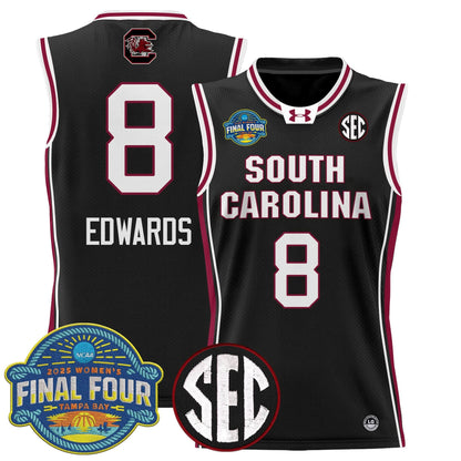 South Carolina Gamecocks 2025 Sec Women's Final Four Patch Lightweight Basketball Jersey - All Stitched