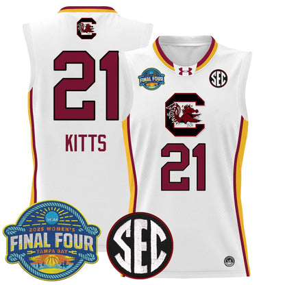 South Carolina Gamecocks 2025 Sec Women's Final Four Patch Lightweight Basketball Jersey - All Stitched