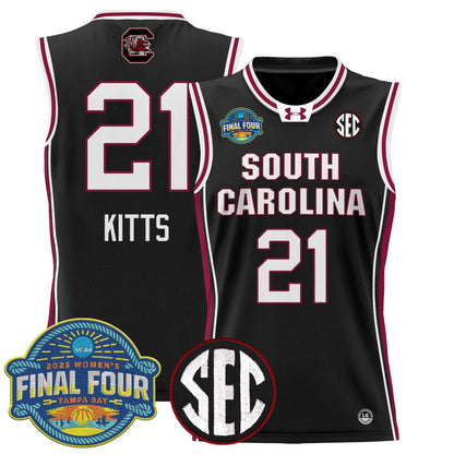 South Carolina Gamecocks 2025 Sec Women's Final Four Patch Lightweight Basketball Jersey - All Stitched